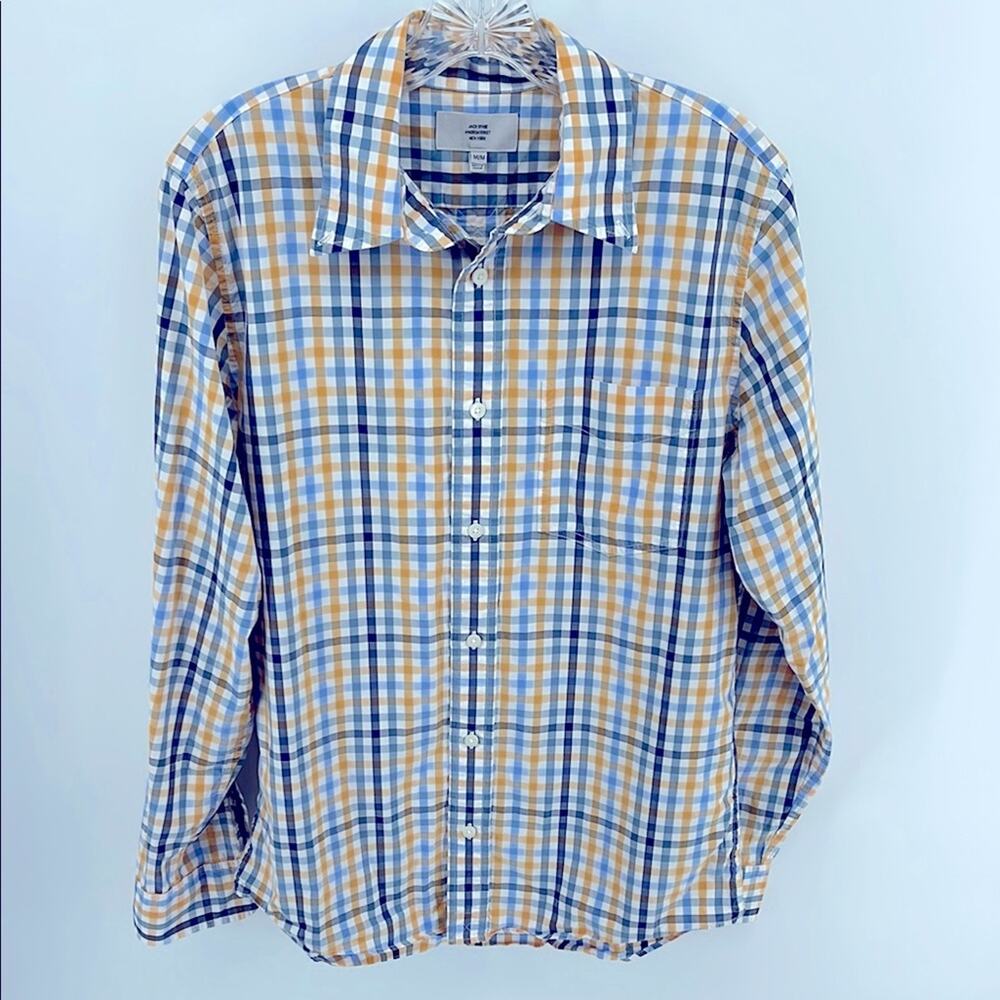 Jack Spade Warren Street plaid long sleeve button up dress shirt sz M